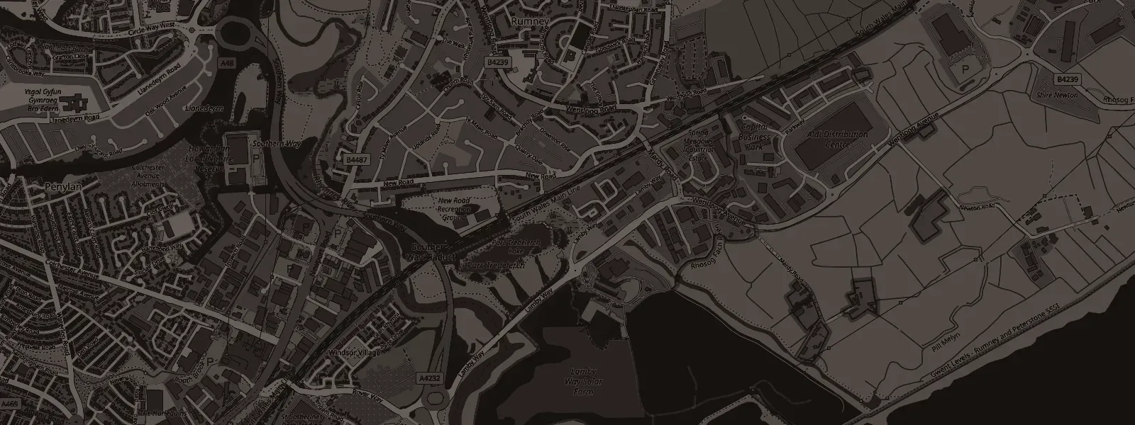 Map of Rumney and Wentloog with NICC marked off Wentloog Avenue